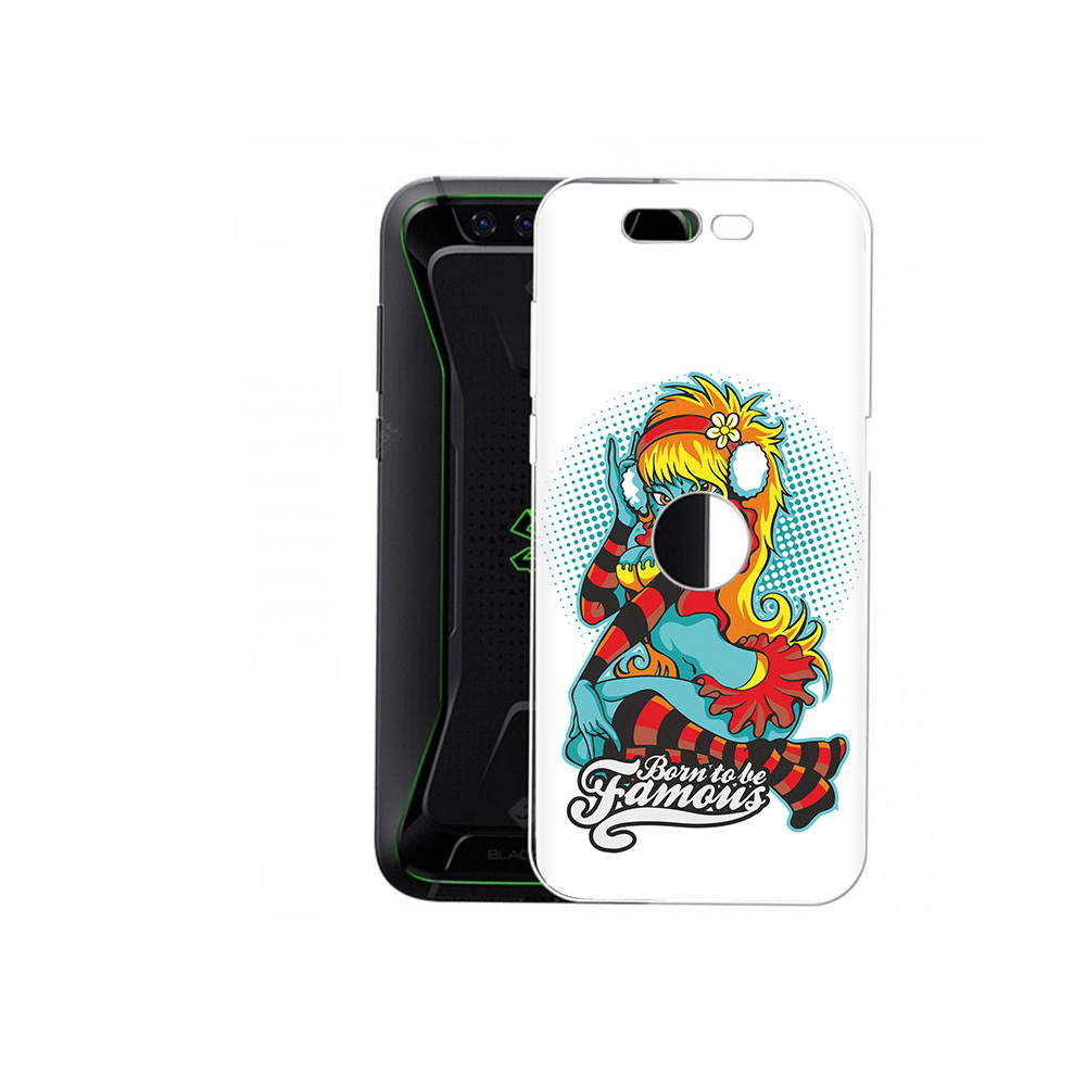 

Чехол MyPads Tocco для Xiaomi Black Shark нарисованная девушка в наушниках, Прозрачный, Tocco