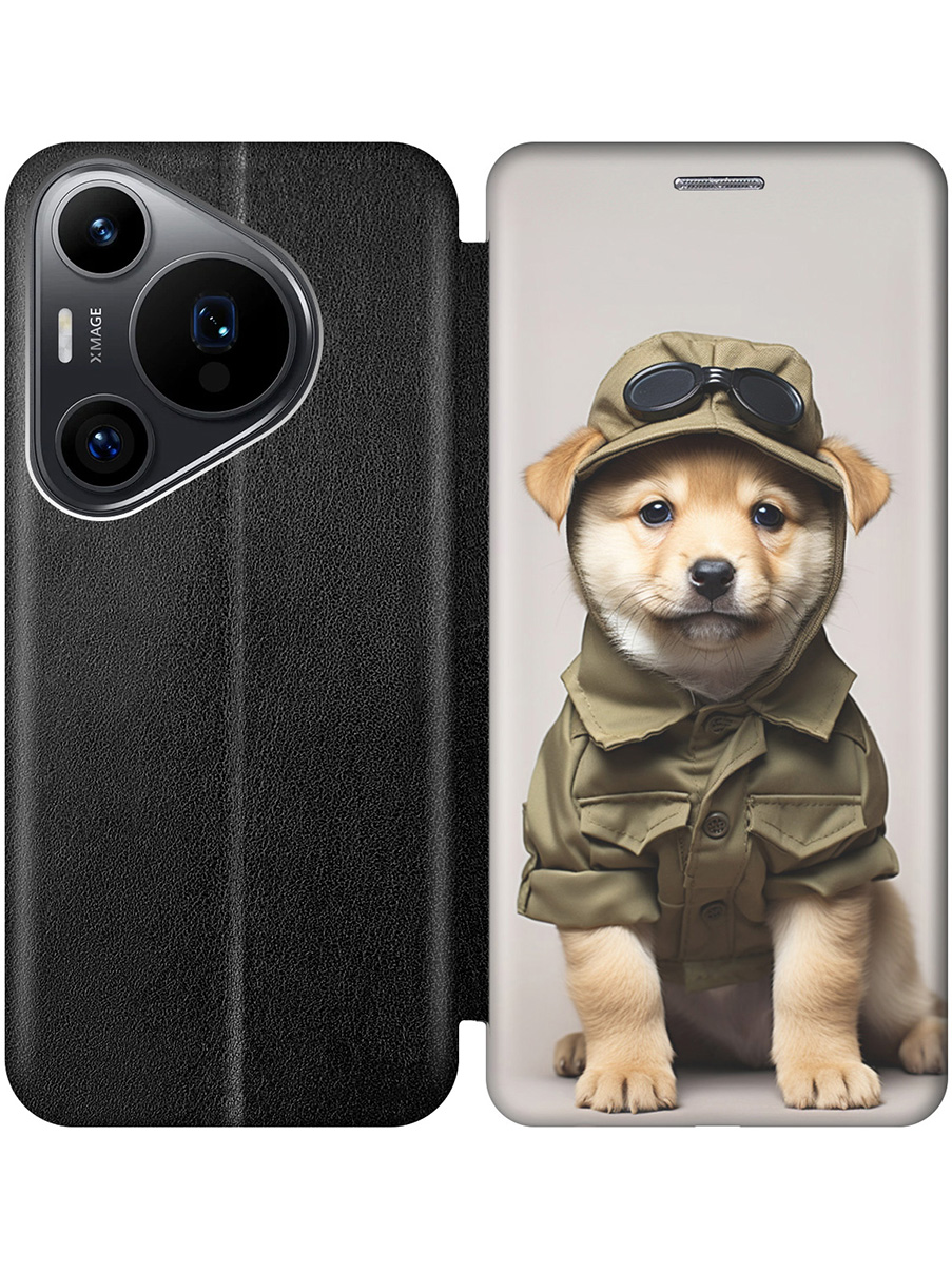 

Чехол-книжка на Huawei Pura 70 Pro / 70 Pro+ с принтом "Щенок в форме" черный, Черный;серый;зеленый, 782625211