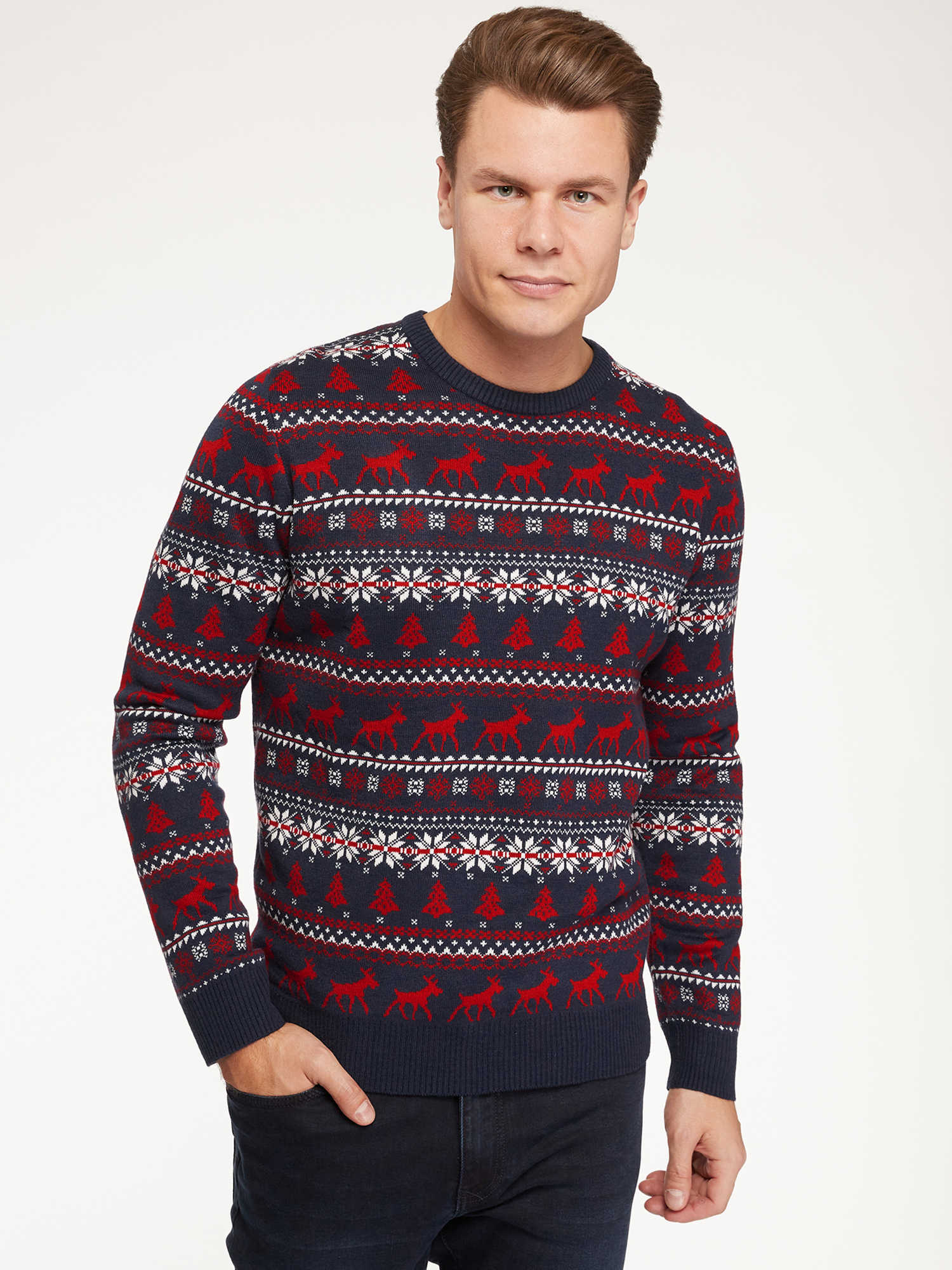 

Джемпер мужской oodji 4L110049M красный S, 4L110049M