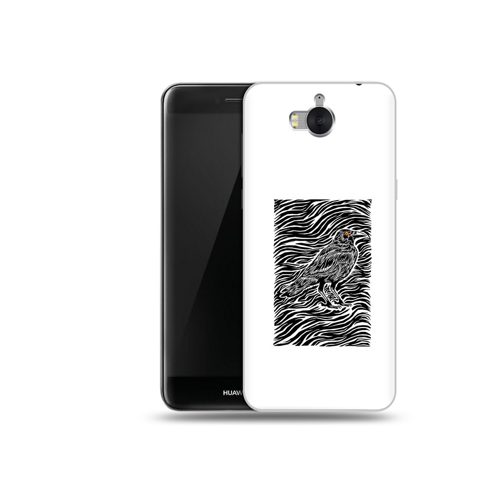 

Чехол MyPads Tocco для Huawei Y5 ворон в абстракции (PT91582.58.272), Прозрачный, Tocco