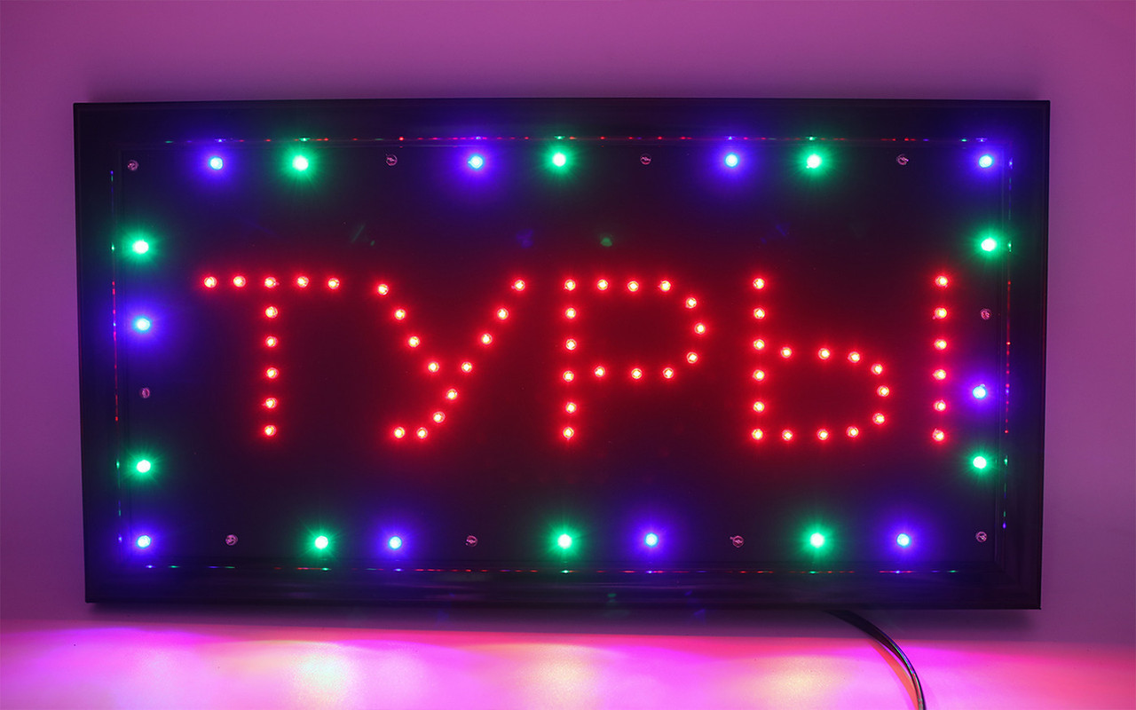 Вывеска табличка светодиодная LED 