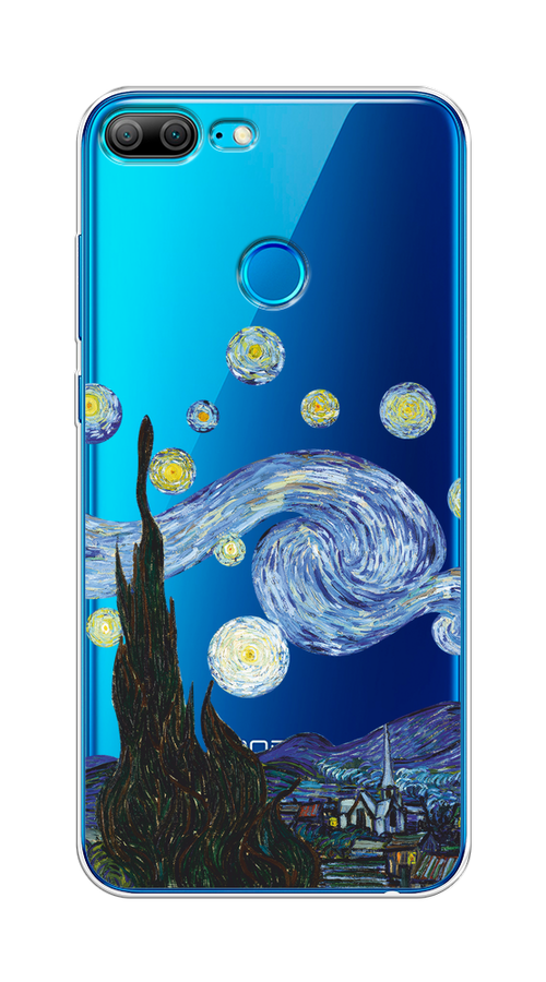 

Чехол на Honor 9 Lite "Ночь Ван Гога", Голубой;синий;черный, 64250-1
