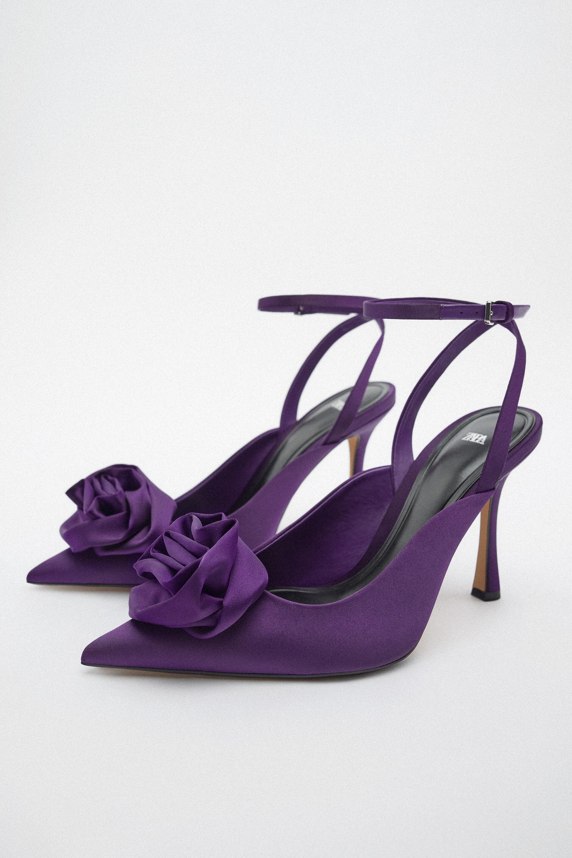 

Туфли женские ZARA 11226010 фиолетовые 36 RU (доставка из-за рубежа), 11226010