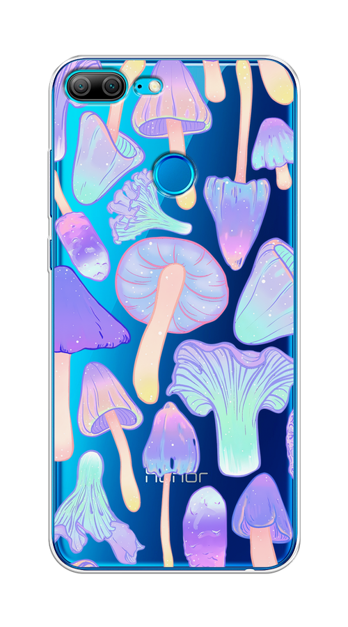 

Чехол на Honor 9 Lite "Пастельные грибы", Фиолетовый;голубой, 64250-1