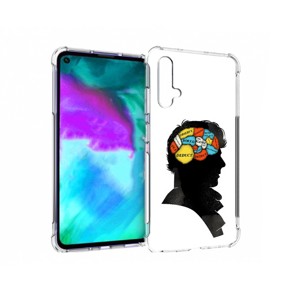 

Чехол бампер MyPads темный рисунок для Huawei nova 5T противоуда, Прозрачный, Tocco