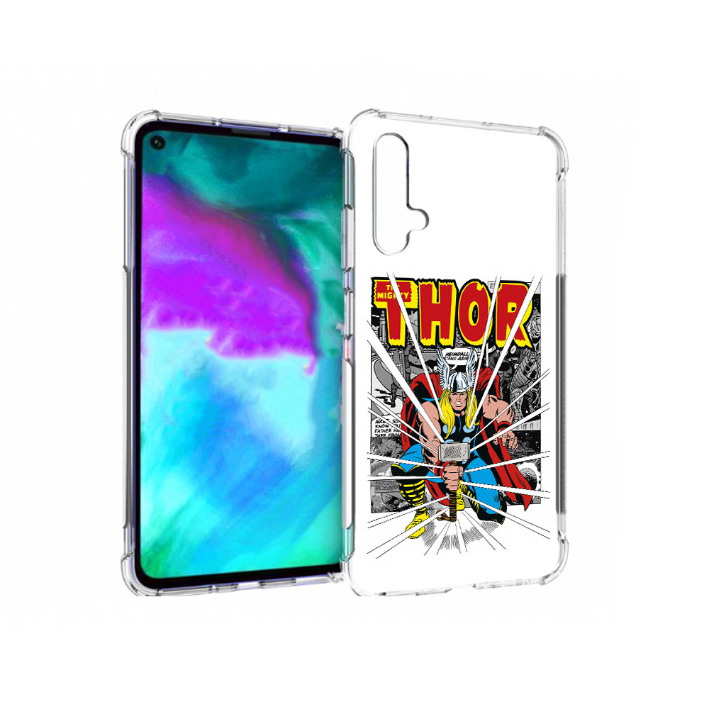 

Чехол бампер MyPads тор рисунок для Huawei nova 5T противоударный, Прозрачный, Tocco