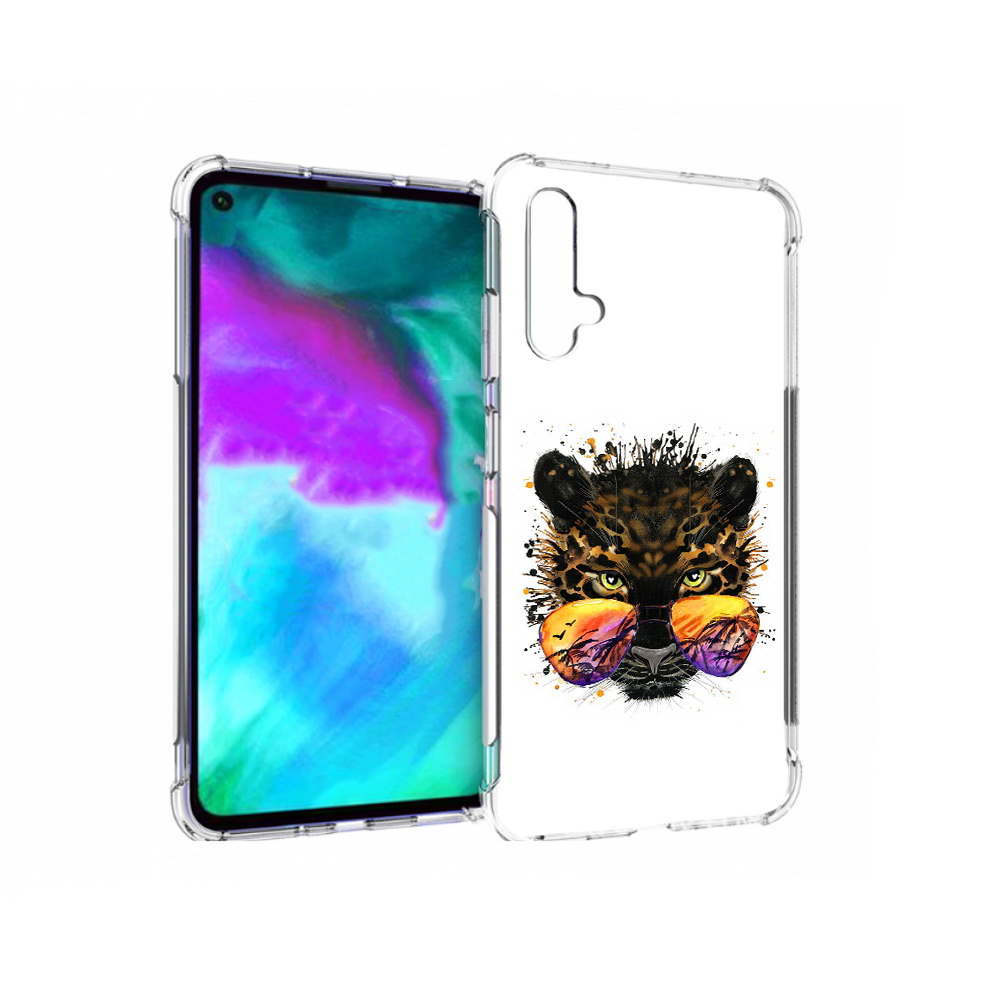 Чехол бампер MyPads тропический леопард для Huawei nova 5T проти
