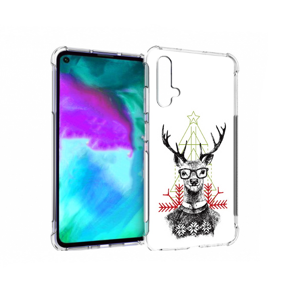 

Чехол бампер MyPads умный олень для Huawei nova 5T противоударный, Прозрачный, Tocco