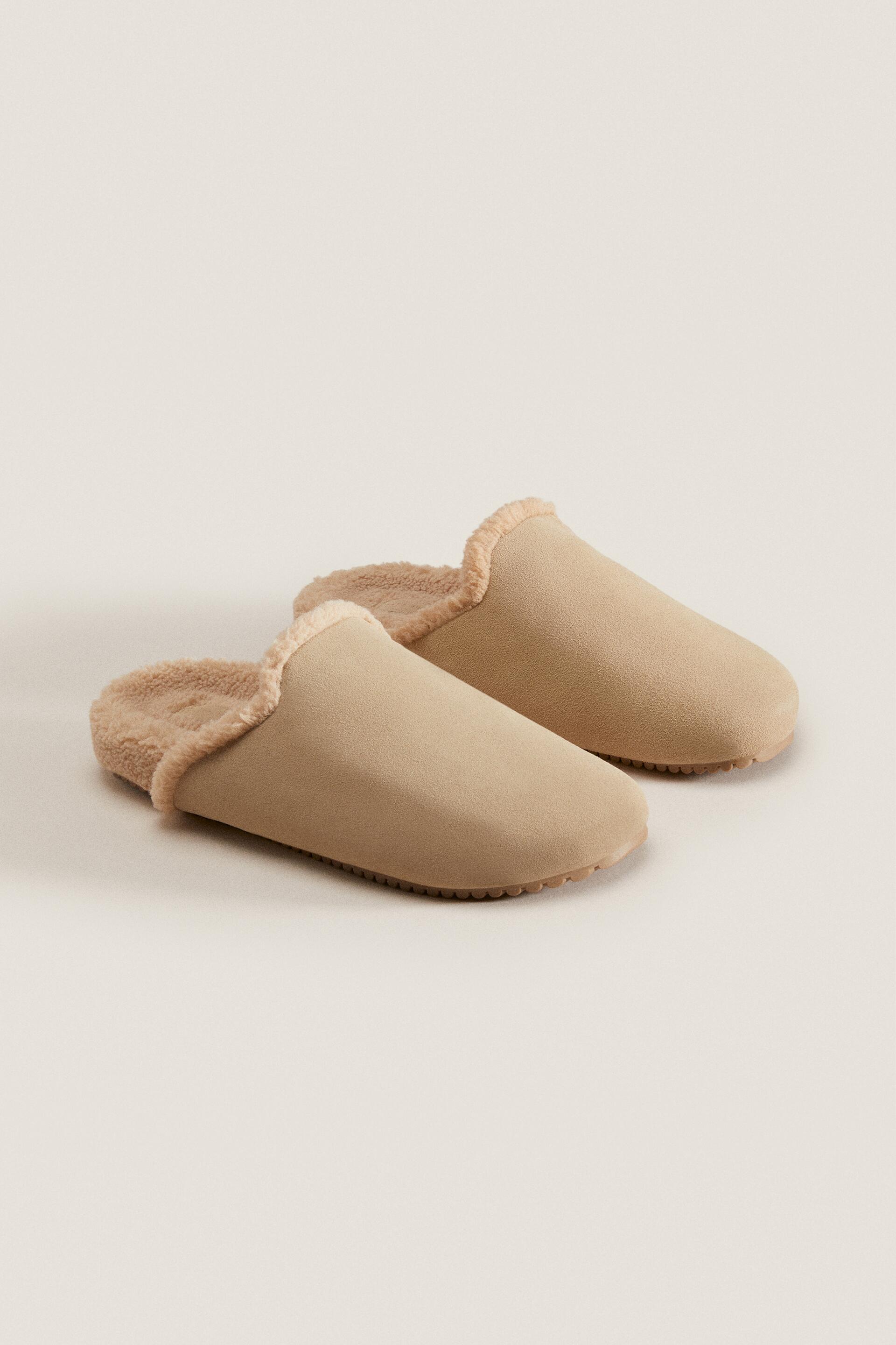 фото Тапочки женские zara 222859 бежевые 38 ru (доставка из-за рубежа)