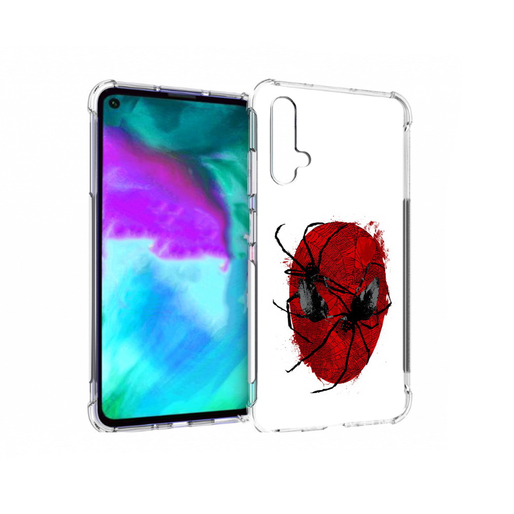

Чехол бампер MyPads человек паук для Huawei nova 5T противоударный, Прозрачный, Tocco