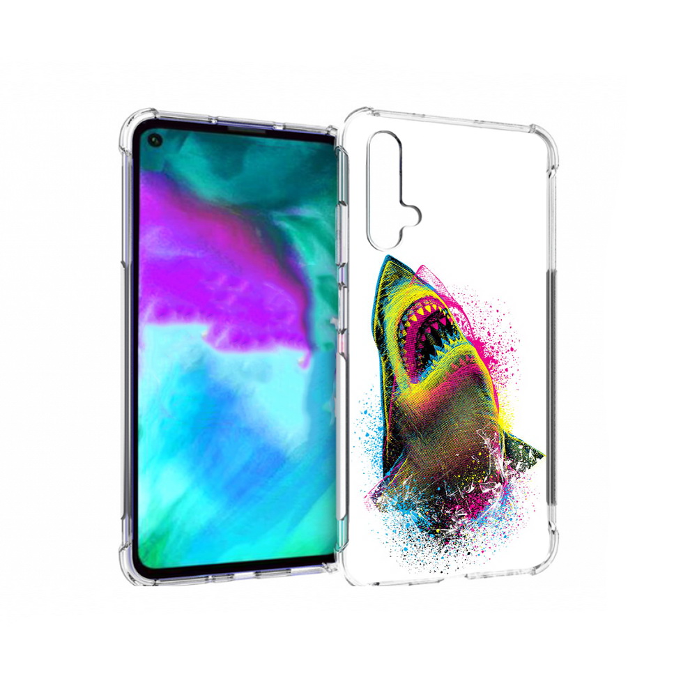 

Чехол бампер MyPads челюсти-2 для Huawei nova 5T противоударный, Прозрачный, Tocco