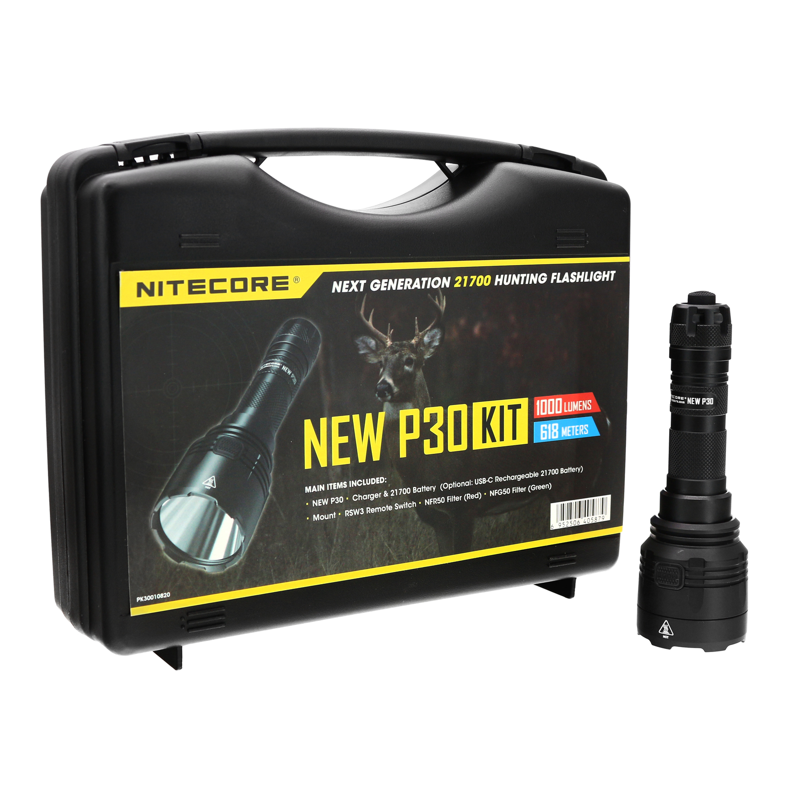 фото Светодиодный фонарь с набором аксессуаров для охоты nitecore new p30 hunting kit