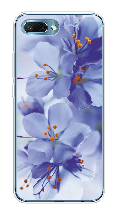 

Чехол на Honor 10 "Фиолетовые цветки", Фиолетовый;синий, 65350-1