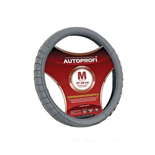 

Оплетка Руля M Autoprofi Luxury Кожа (Гармошка) Серая AUTOPROFI арт. AP-470 D.GY (M), Серый