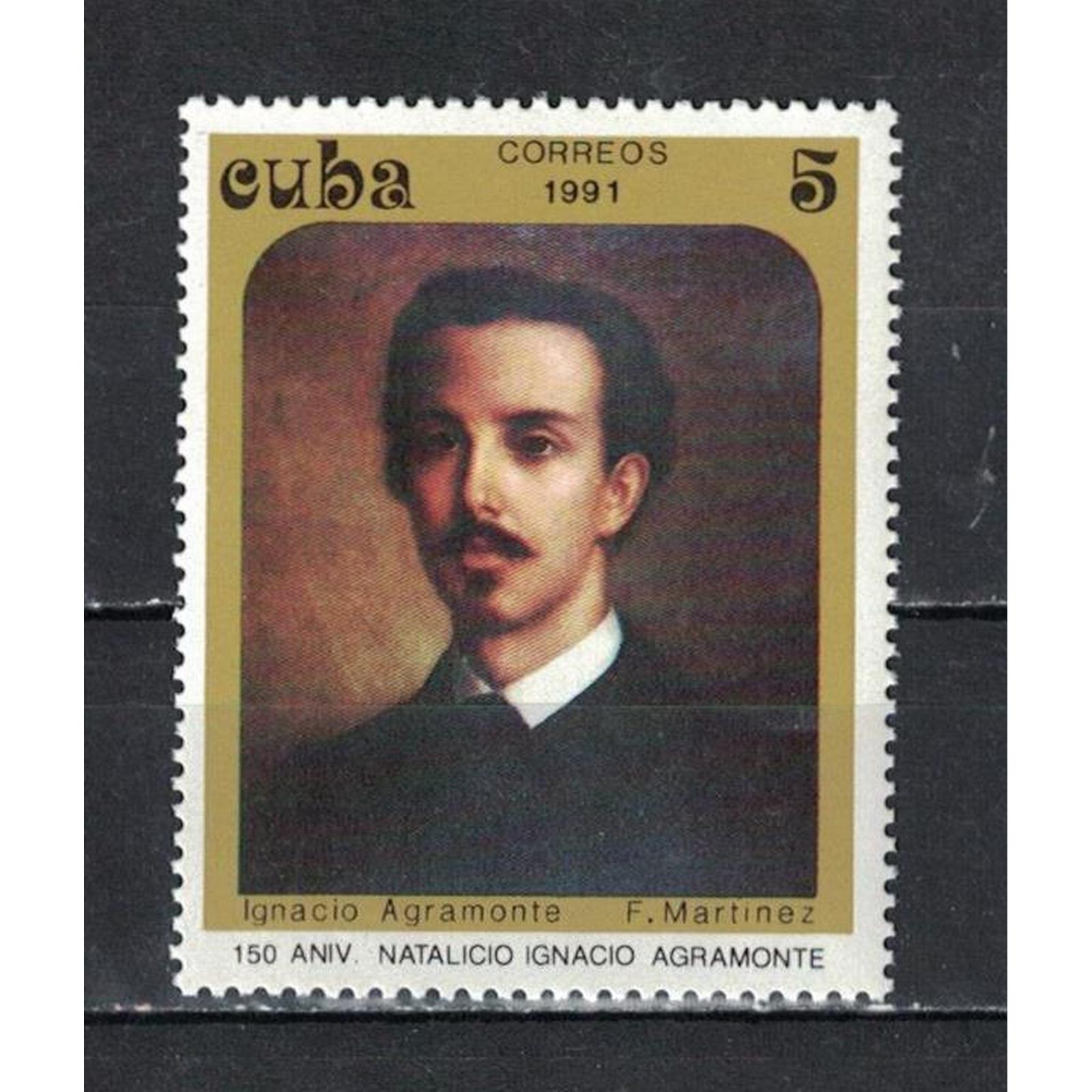

Почтовые марки Куба 150 лет со дня рождения Игнасио Аграмонте Политики
