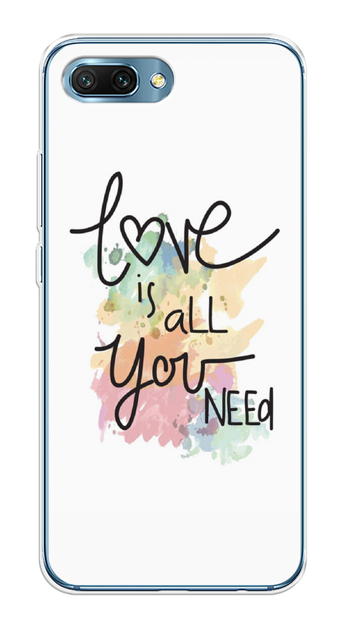 

Чехол на Honor 10 "Love is all you need", Белый;черный;зеленый, 65350-1