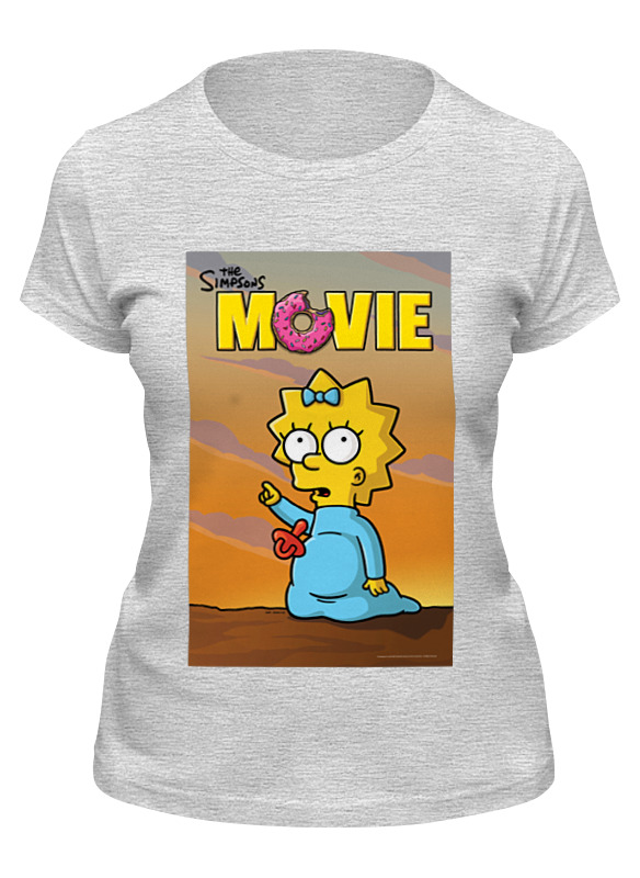 

Футболка женская Printio Simpsons / симпсоны серая M, Simpsons / симпсоны