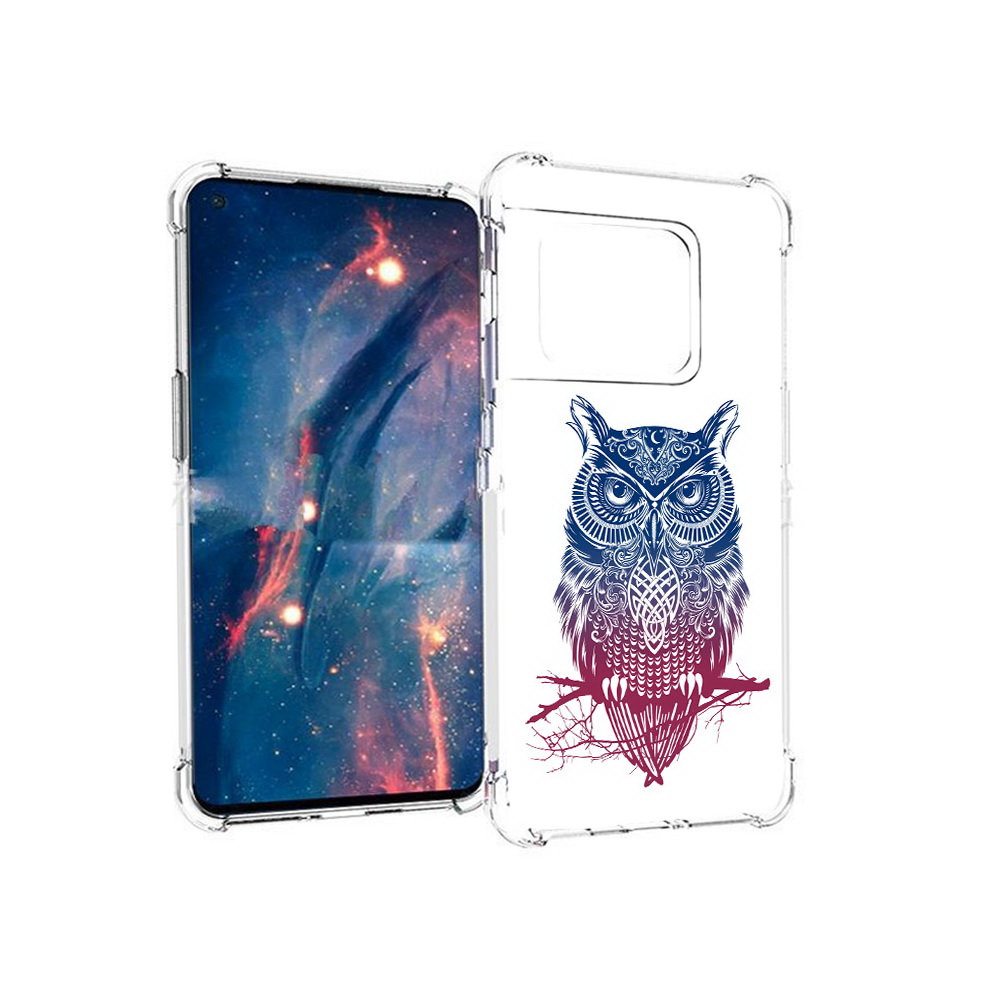 

Чехол MyPads Tocco для OnePlus 10 Pro хиппи сова (PT224239.133.664), Прозрачный, Tocco