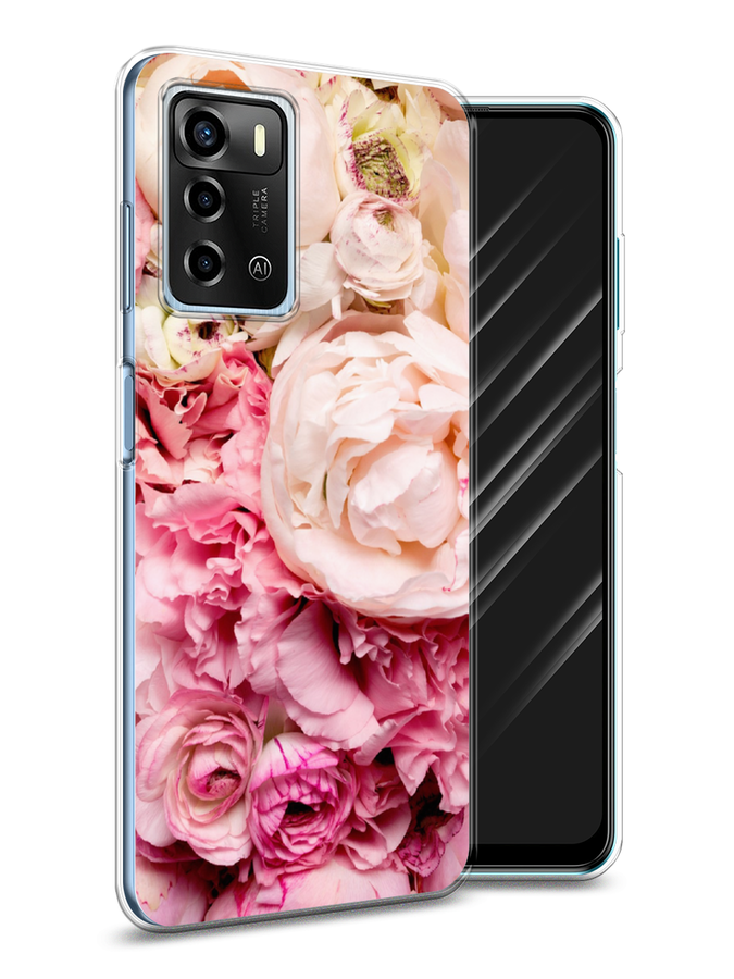 

Чехол Awog на ZTE Blade A72 / ЗТЕ Блэйд A72 "Пионы яркие", Разноцветный, 135450-8