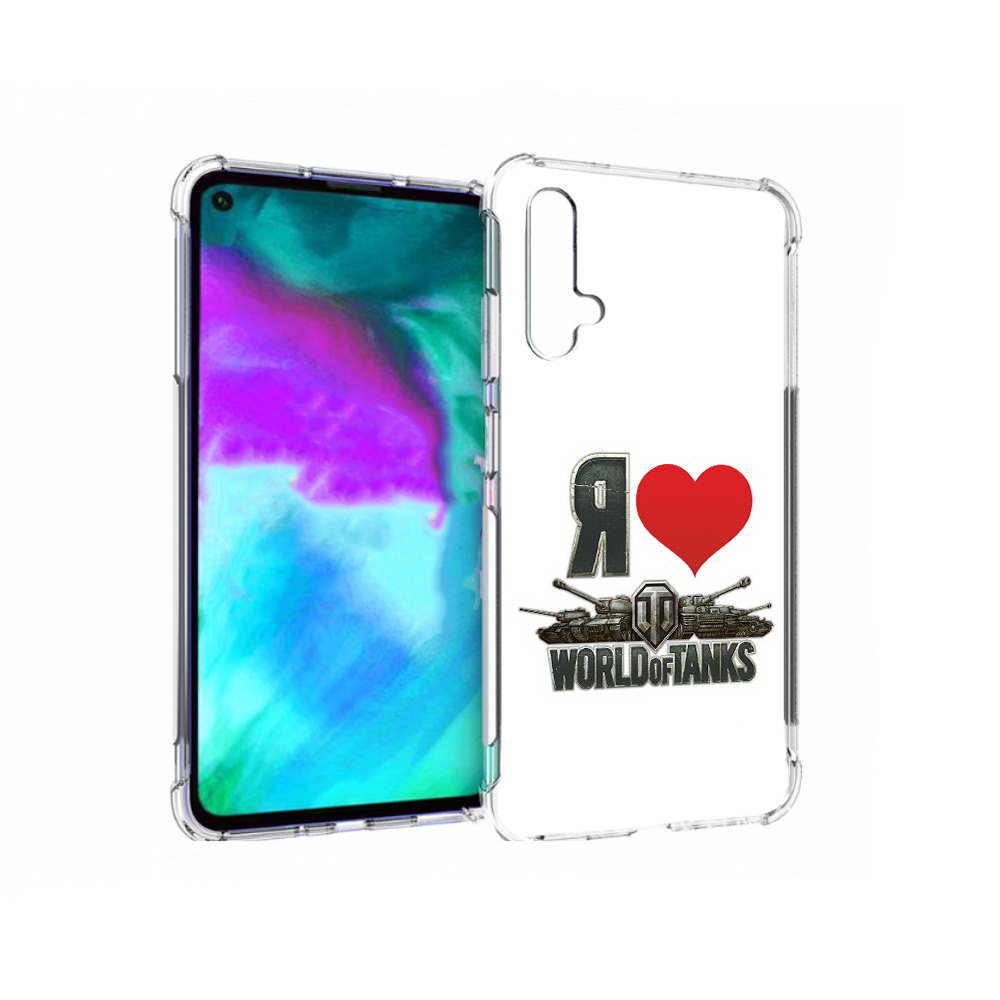 

Чехол бампер MyPads я люблю ворлд оф танк для Huawei nova 5T про, Прозрачный, Tocco