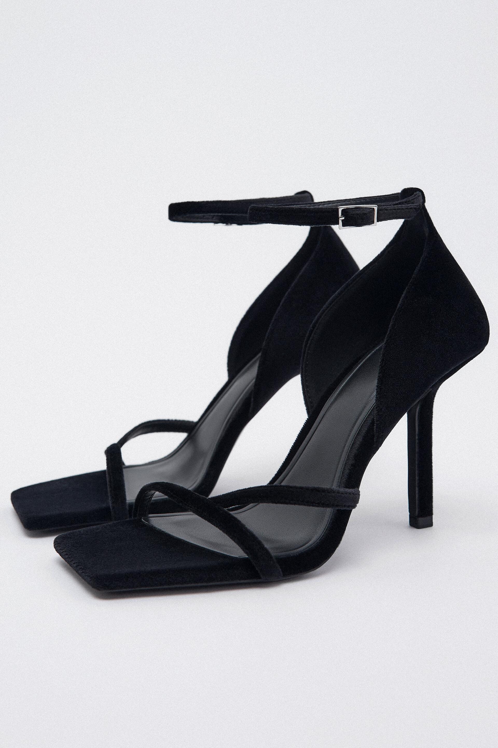 

Босоножки женские ZARA 11300110 черные 38 EU (доставка из-за рубежа), 11300110