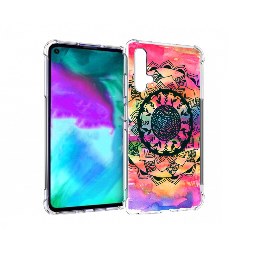 

Чехол бампер MyPads яркая абстракция круглый цветок для Huawei n, Прозрачный, Tocco