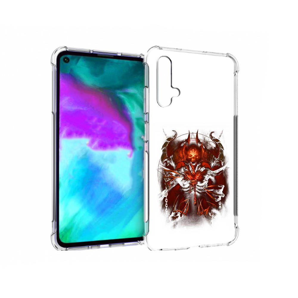 

Чехол бампер MyPads яркий демон для Huawei nova 5T противоударный, Прозрачный, Tocco