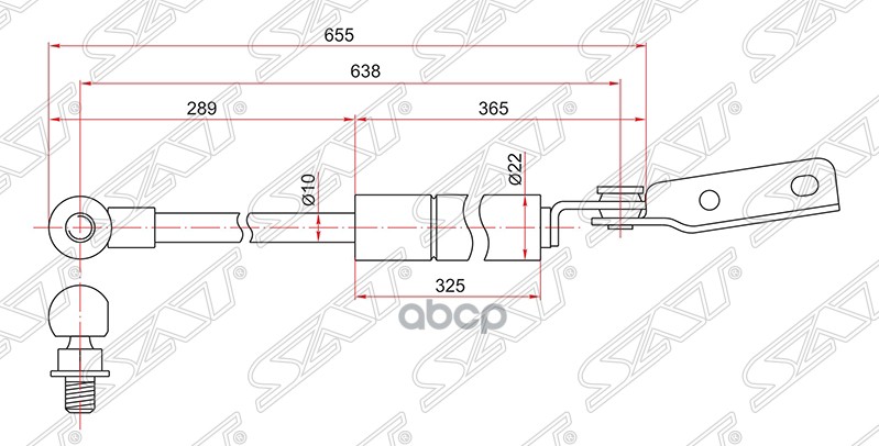 

SAT ST-60315-FC211 Амортизатор задней двери SUBARU FORESTER 97-02 LH 1шт