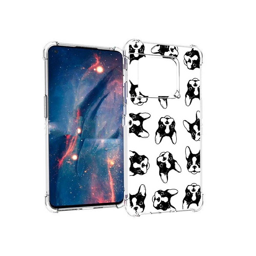 

Чехол MyPads Tocco для OnePlus 10 Pro черно белые собачки (PT224239.133.683), Прозрачный, Tocco