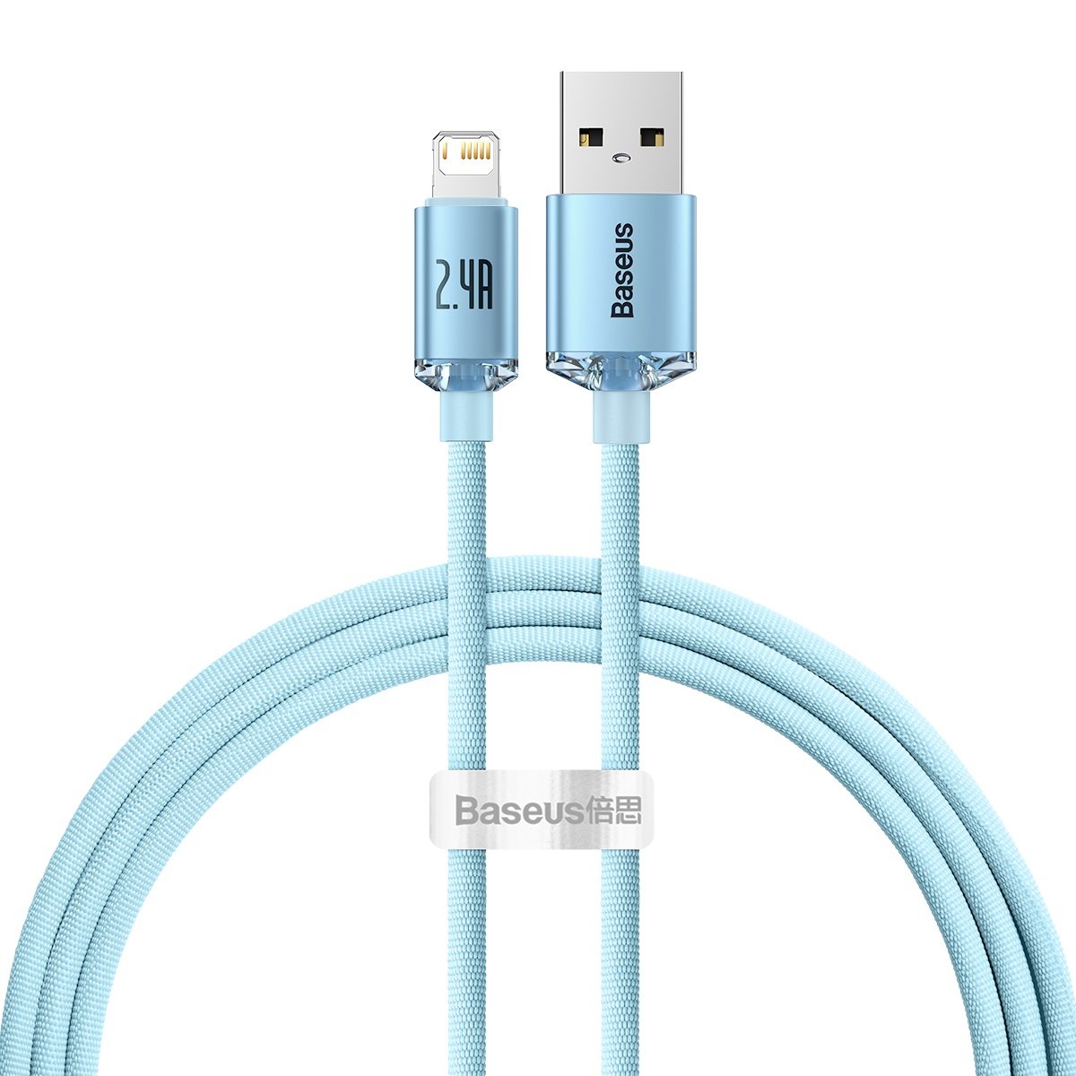

Кабель lightning - usb Baseus CAJY001203 2 м голубой, CAJY001203