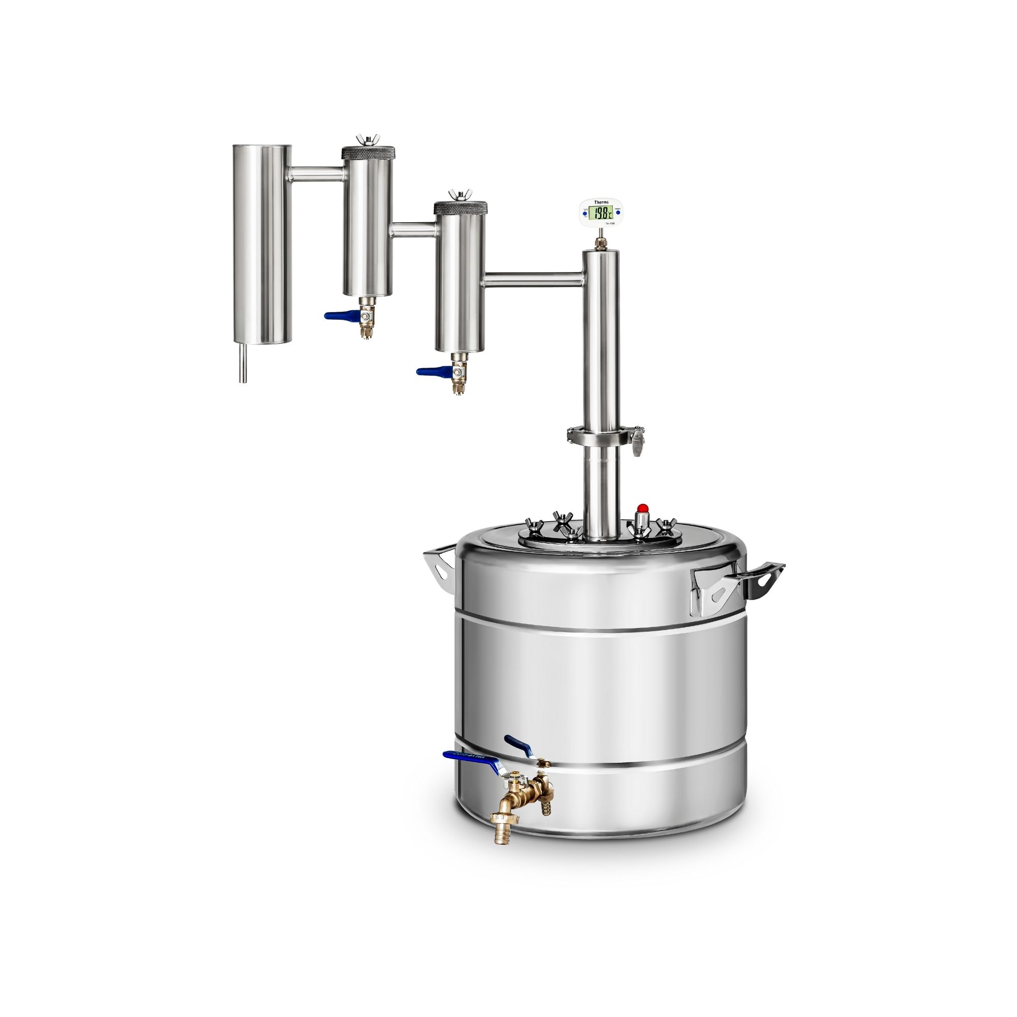 фото Самогонный дистиллятор дружба 20 л, два сухопарника, двойная очистка 3л/час cuprum&steel