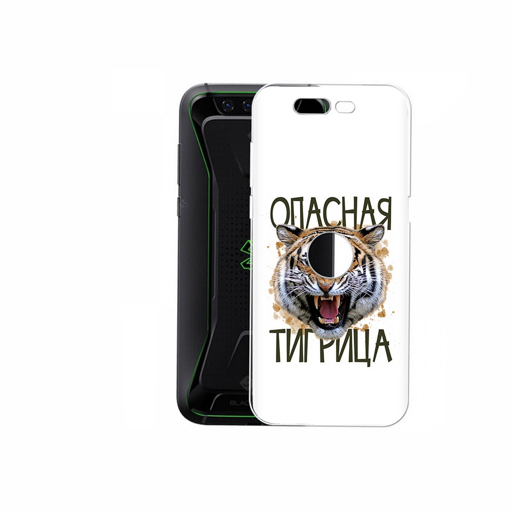 

Чехол MyPads Tocco для Xiaomi Black Shark опасная тигрица (PT144492.337.527), Прозрачный, Tocco