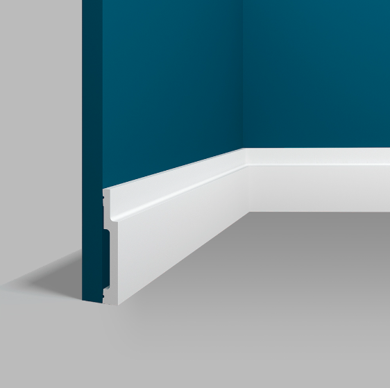 

Плинтус Перфект Plus PP-116 2000х12х80 мм напольный дюрополимер белый ударопрочный, PP-116