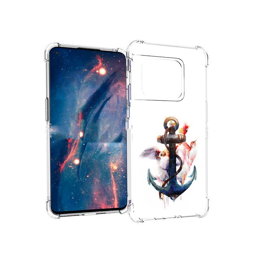 

Чехол MyPads Tocco для OnePlus 10 Pro якорь с птицами (PT224239.133.703), Прозрачный, Tocco