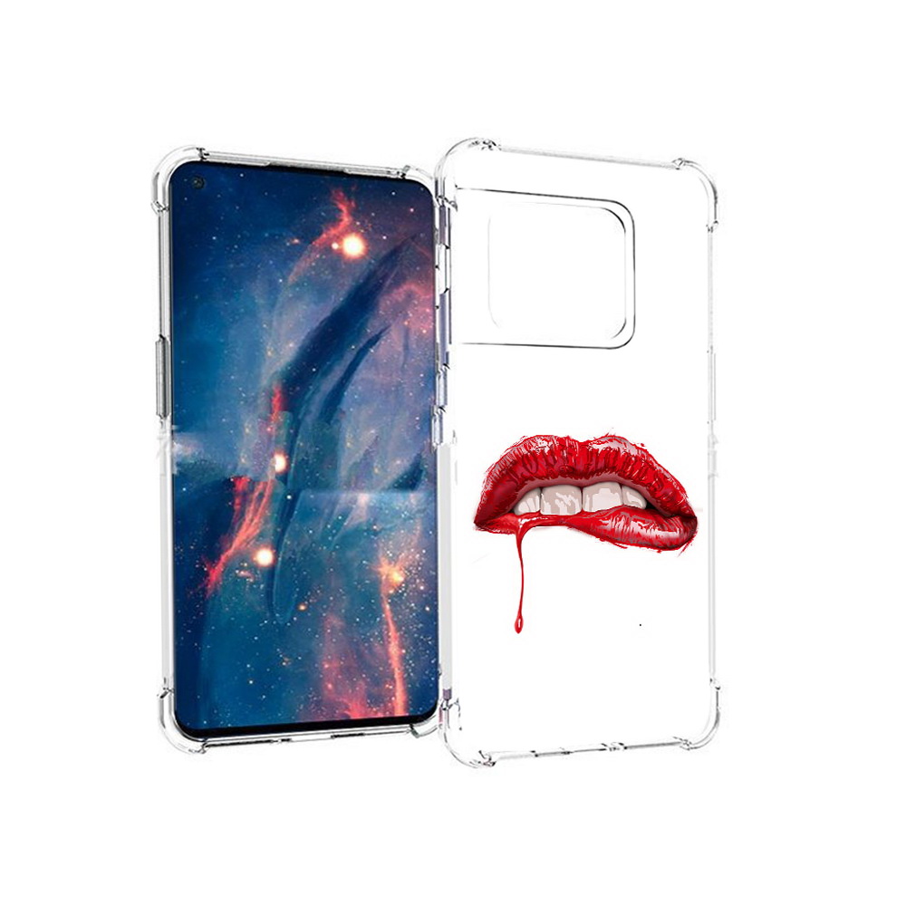 

Чехол MyPads Tocco для OnePlus 10 Pro яркие красные губы (PT224239.133.706), Прозрачный, Tocco