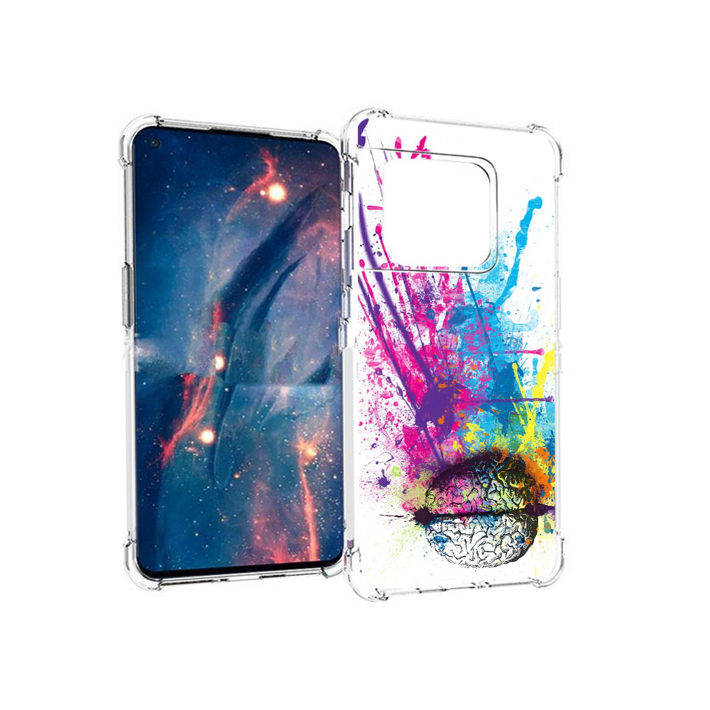 

Чехол MyPads Tocco для OnePlus 10 Pro яркий красочный мозг (PT224239.133.710), Прозрачный, Tocco