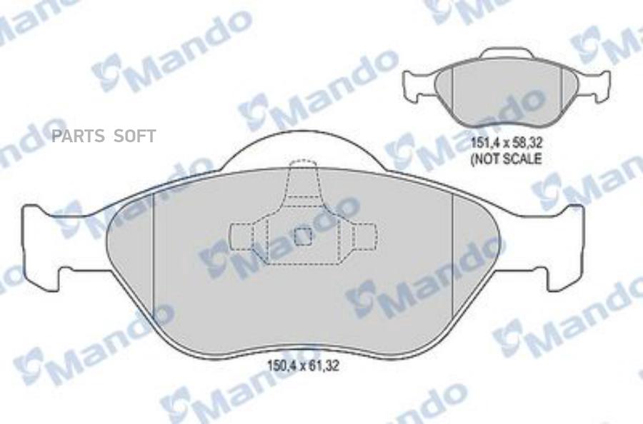 

Тормозные колодки Mando передние дисковые MBF015145