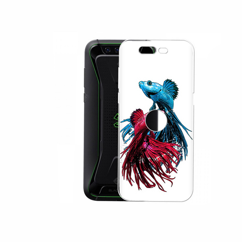 

Чехол MyPads Tocco для Xiaomi Black Shark рыбы петушки (PT144492.337.592), Прозрачный, Tocco