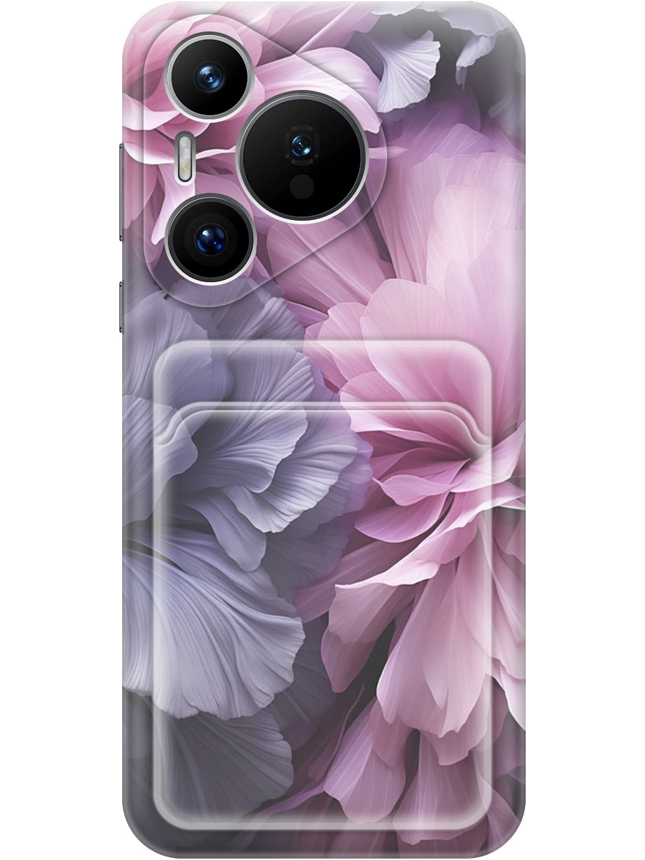 

Силиконовый чехол на Huawei Pura 70 с принтом с карманом для карты прозрачный 793036, Прозрачный;розовый;фиолетовый, 782624621