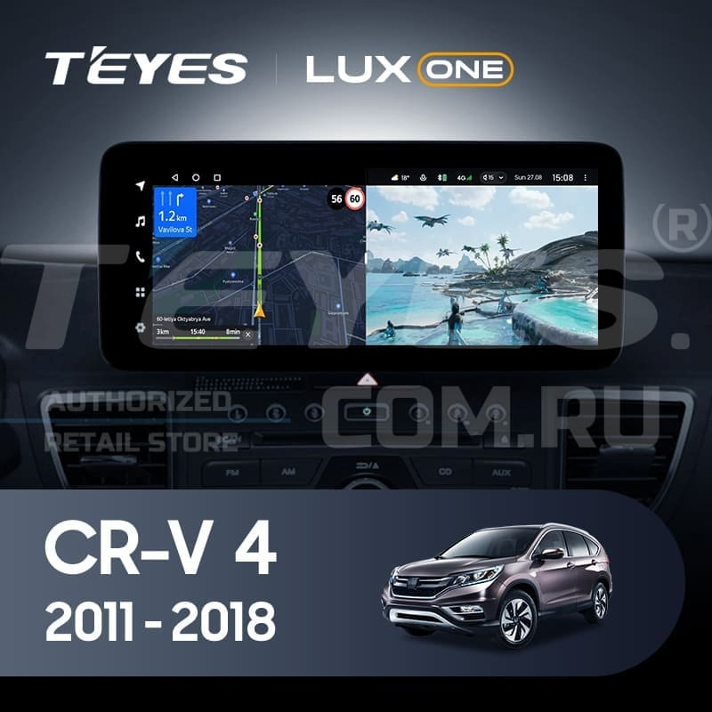 

Штатная магнитола Teyes LUX ONE 360 6/128 Honda CR-V 4 RM RE (2011-2018) Тип-А, Lux One