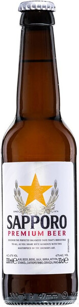 

Пиво Sapporo 4,7% 0,33 л, Светлое