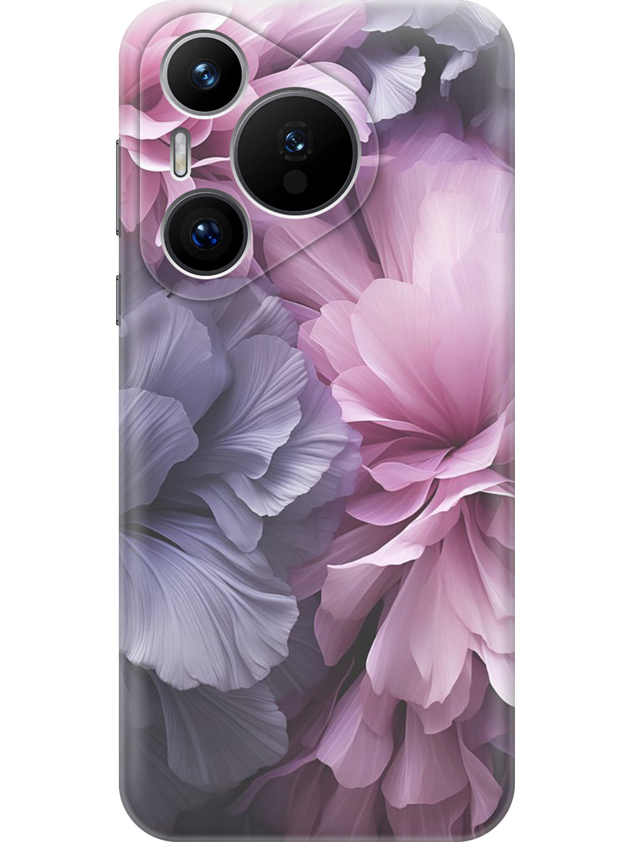 

Силиконовый чехол на Huawei Pura 70 с принтом "Розово-фиолетовые цветы", Прозрачный;розовый;фиолетовый, 782624621
