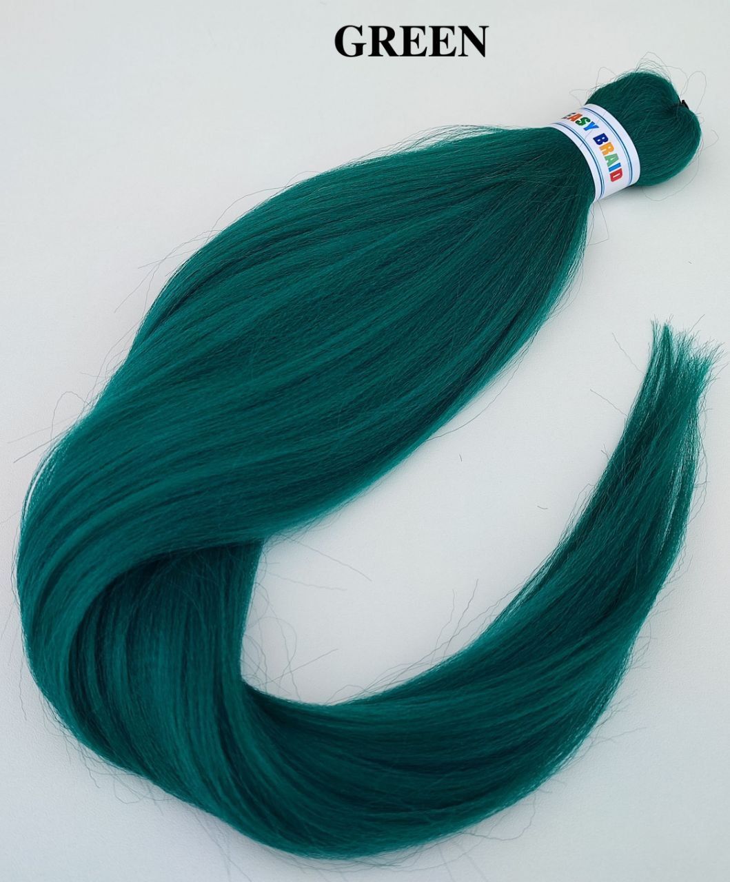 Канекалон Для Плетения Волос Easy Braid Цвет Green Зелёный Длина 65 См