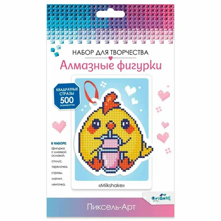 

Алмазная фигурка с магнитом и ленточкой. Milkshake. Арт.08276