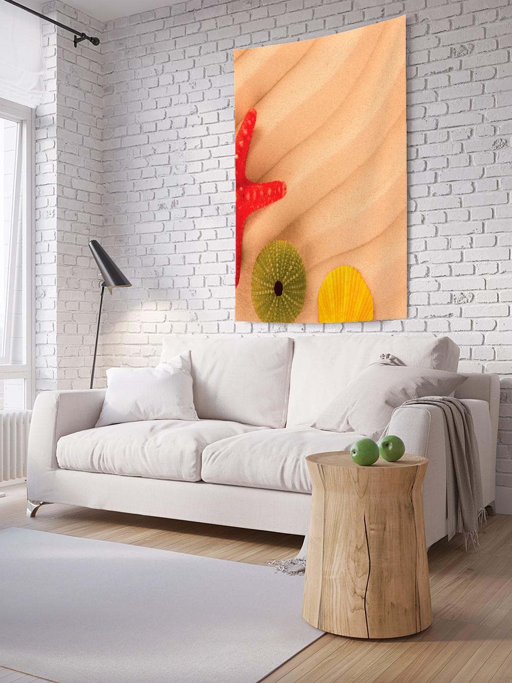 

Вертикальное фотопанно на стену JoyArty Пляж с ракушками 150x200 см, Пляж с ракушками