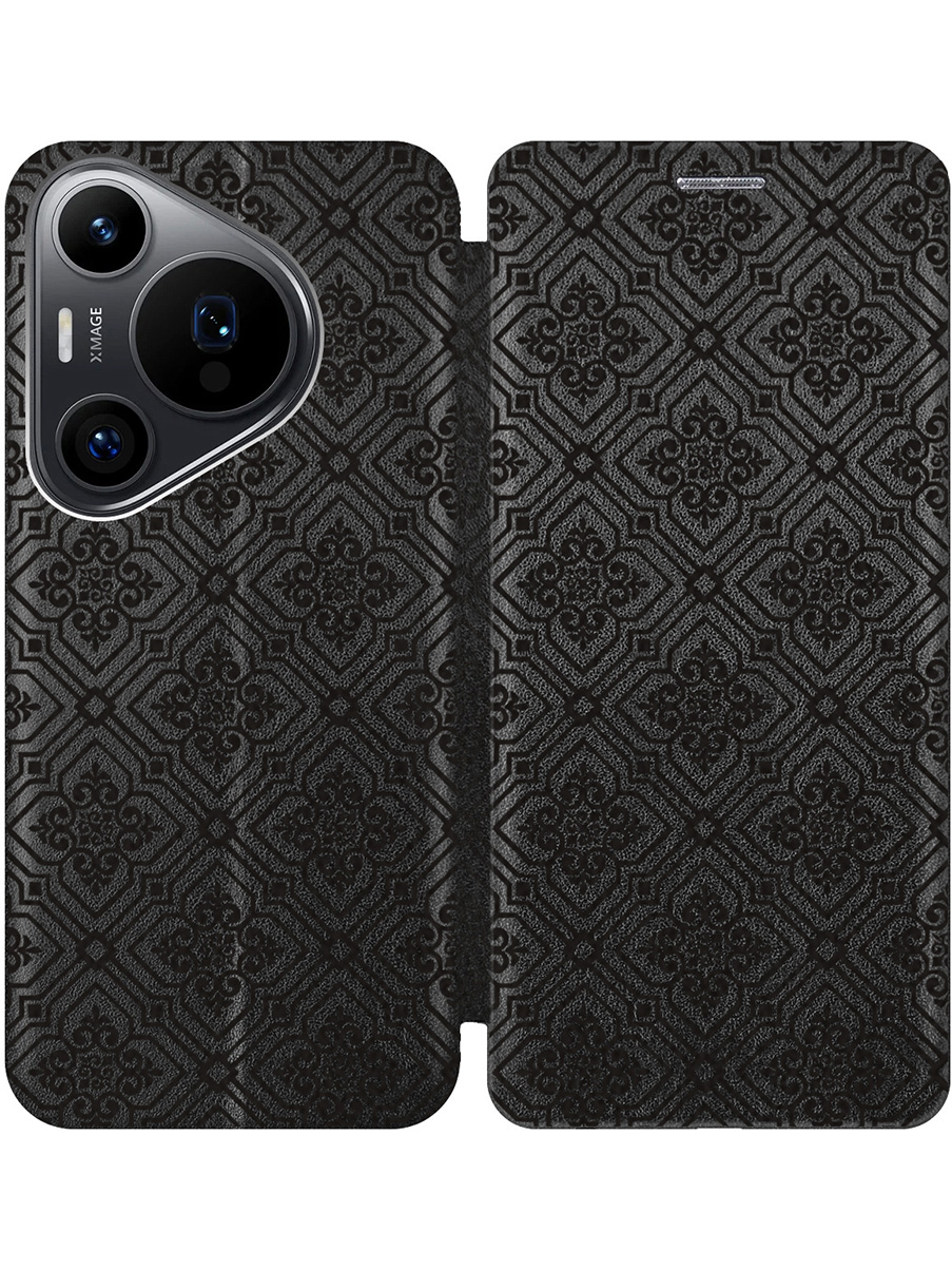 

Чехол-книжка на Huawei Pura 70 Pro / 70 Pro+ с принтом "Элегантный паттерн" черный, 782625232