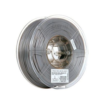 

PETG пластик eSUN для 3D принтера (1.75 мм, Серебряный, 1 кг), PETG