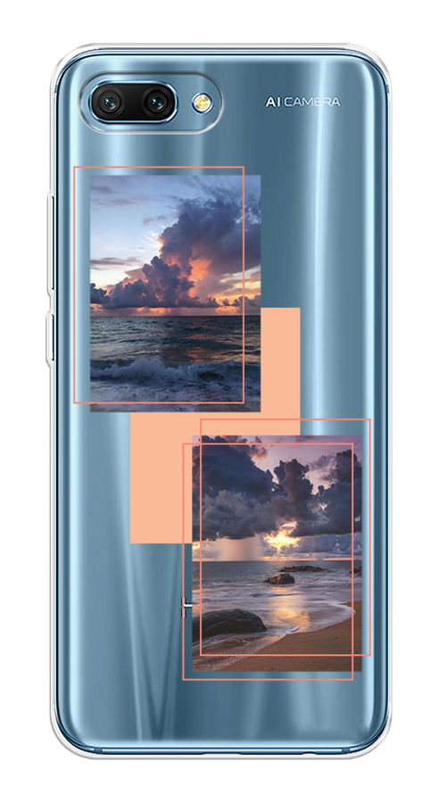 

Чехол на Honor 10 "Sky collage", Розовый;прозрачный;синий, 65350-1