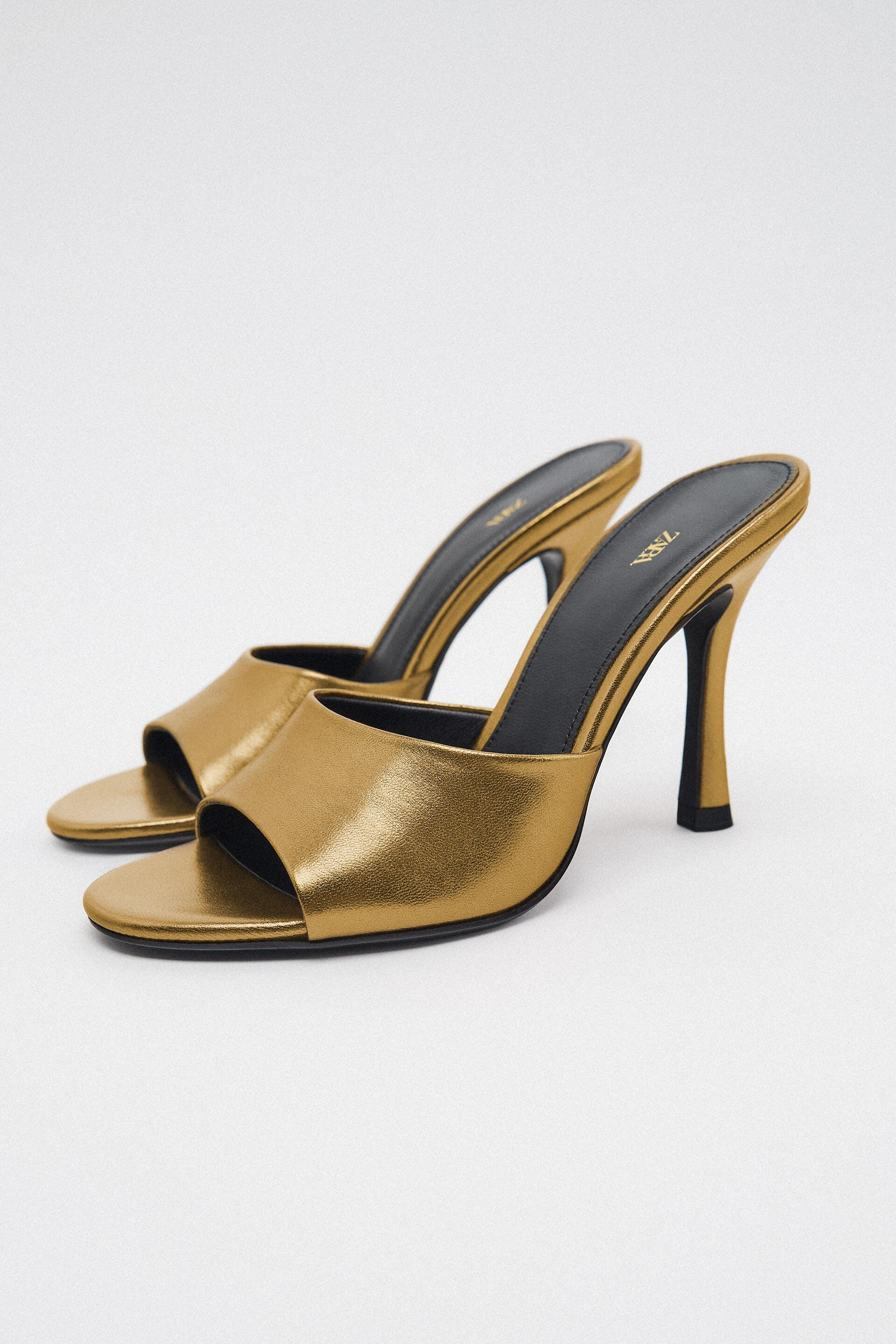 

Мюли женские ZARA 11326110 золотистые 37 RU (доставка из-за рубежа), 11326110