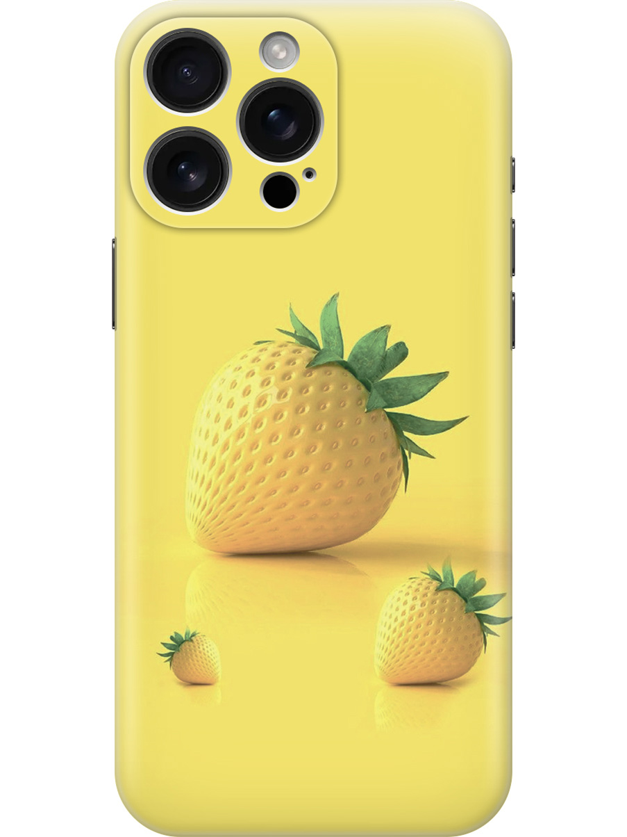 

Силиконовый чехол на Apple iPhone 16 Pro Max с принтом "Желтая клубника", Прозрачный;черный, 785198351